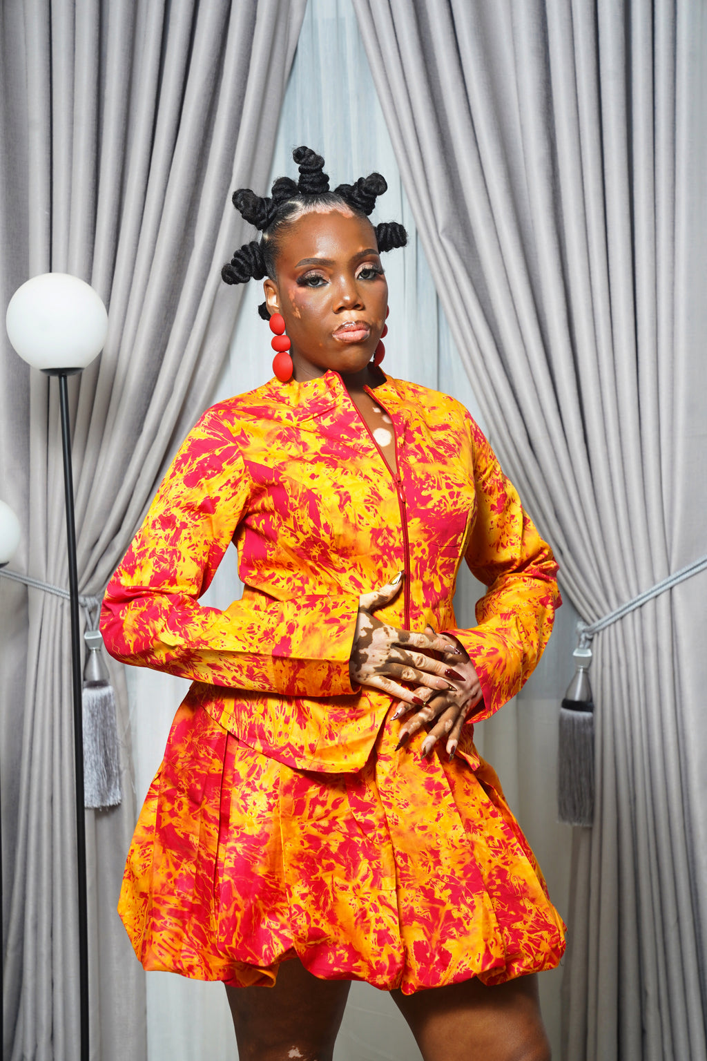 Selaro Adire Luxe - Elegant African Print Gown