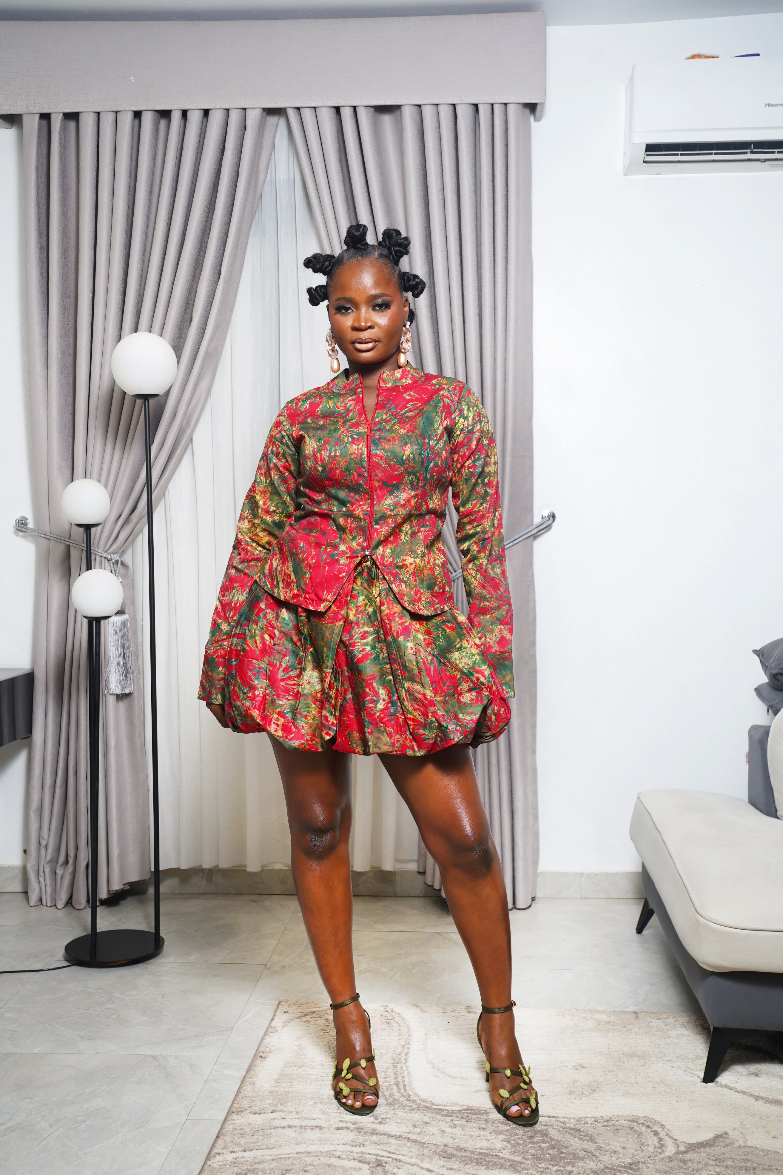 Selaro Adire Luxe - Elegant African Print Gown