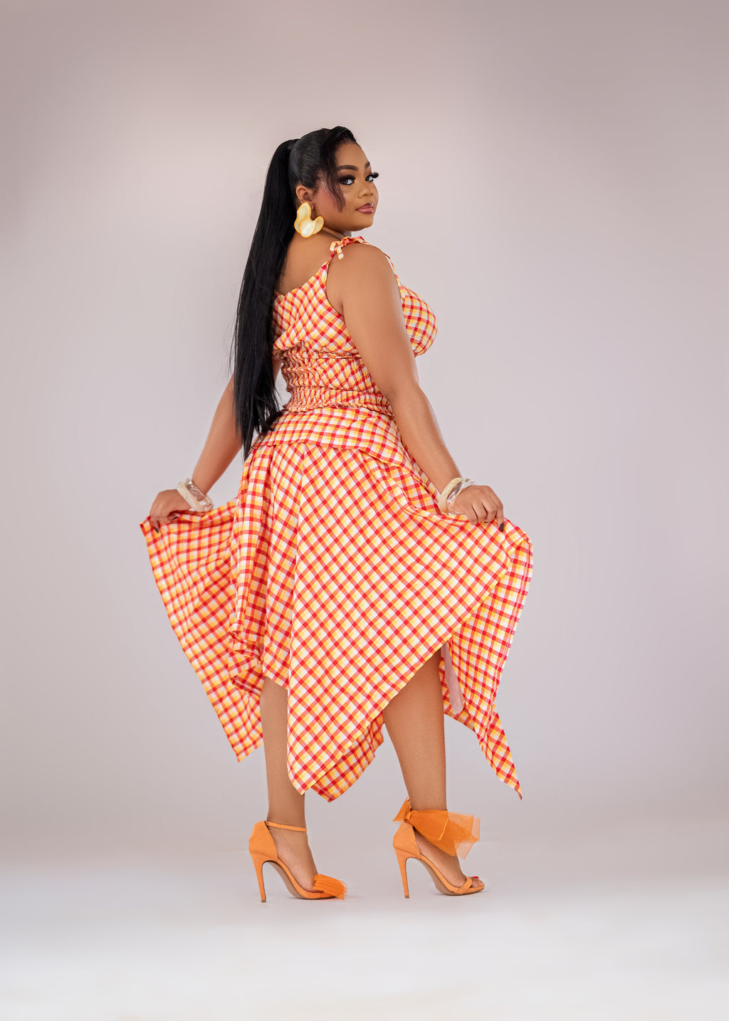 Plaid Smocked Dress