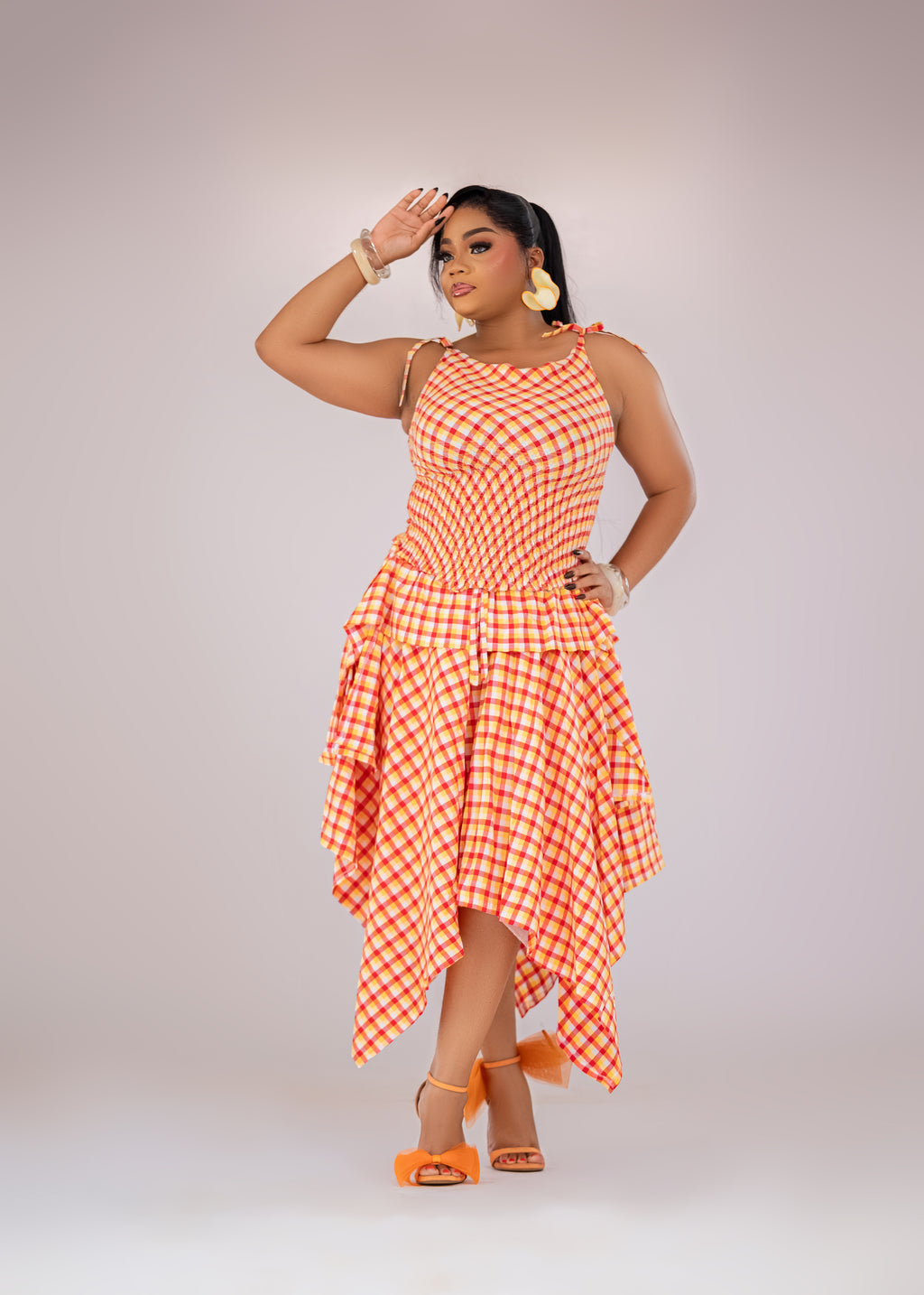 Plaid Smocked Dress