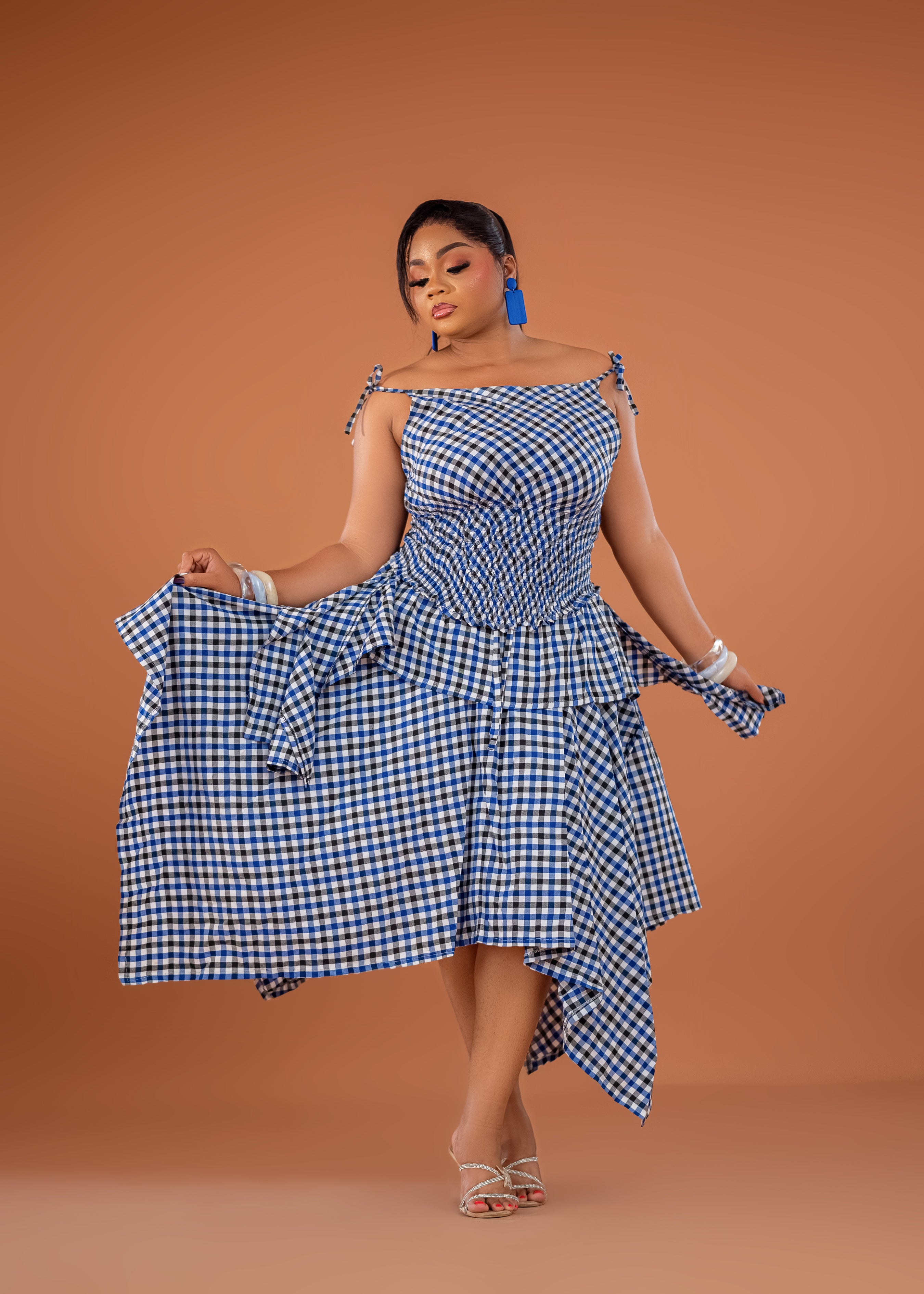Plaid Smocked Dress
