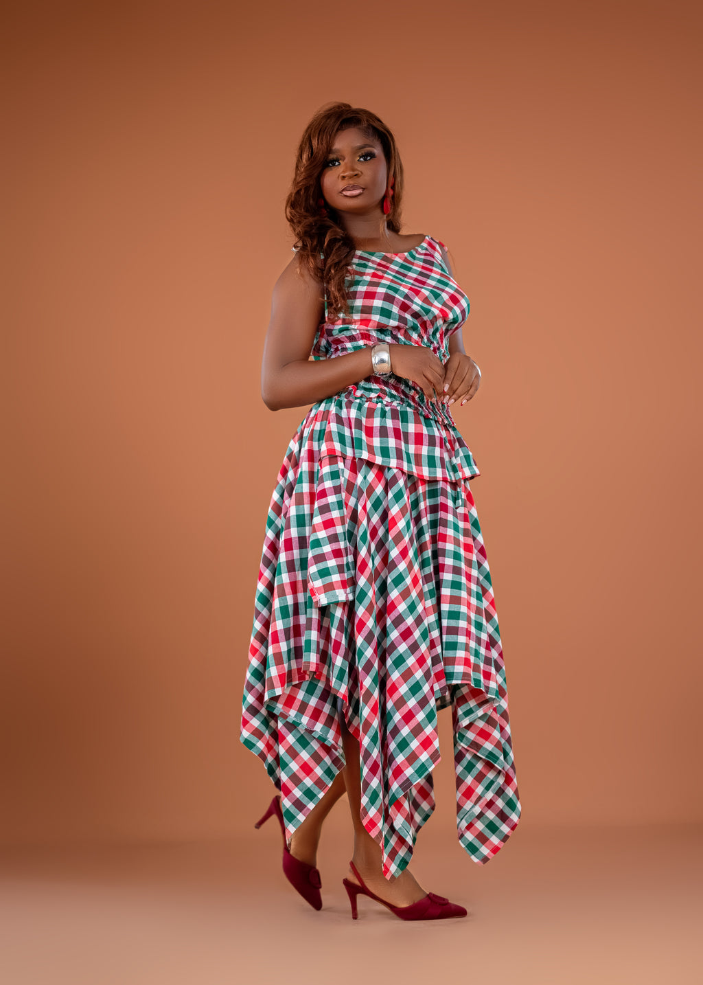 Plaid Smocked Dress