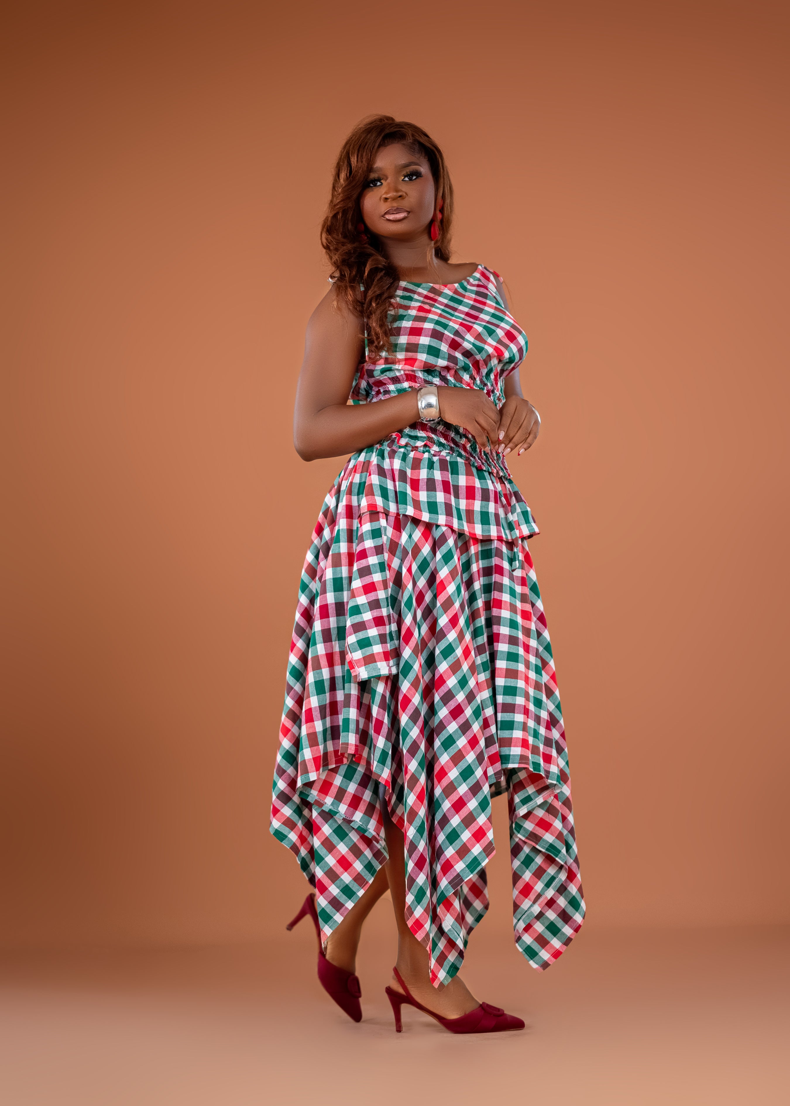 Plaid Smocked Dress