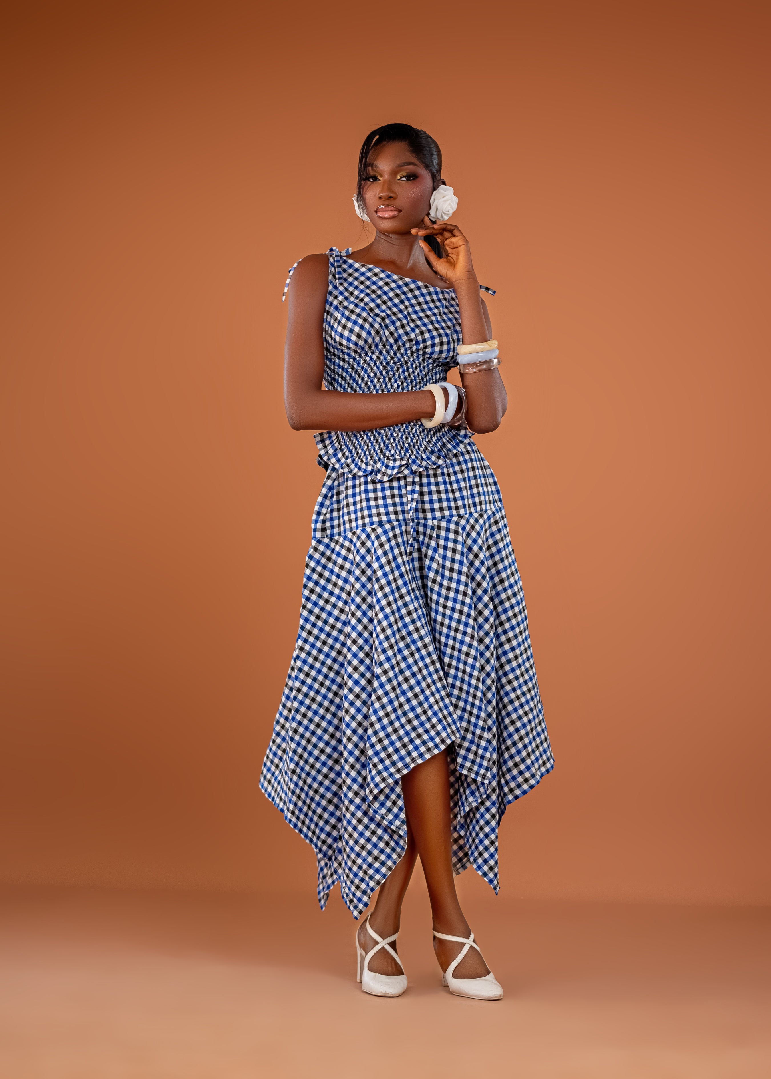 Plaid Smocked Dress