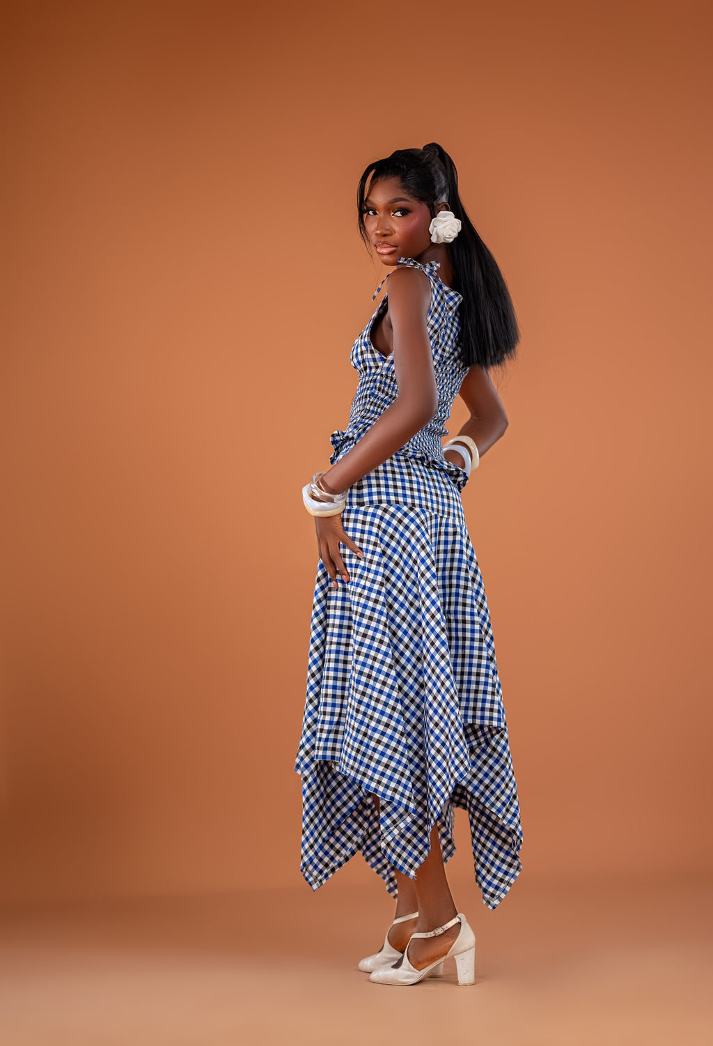Plaid Smocked Dress