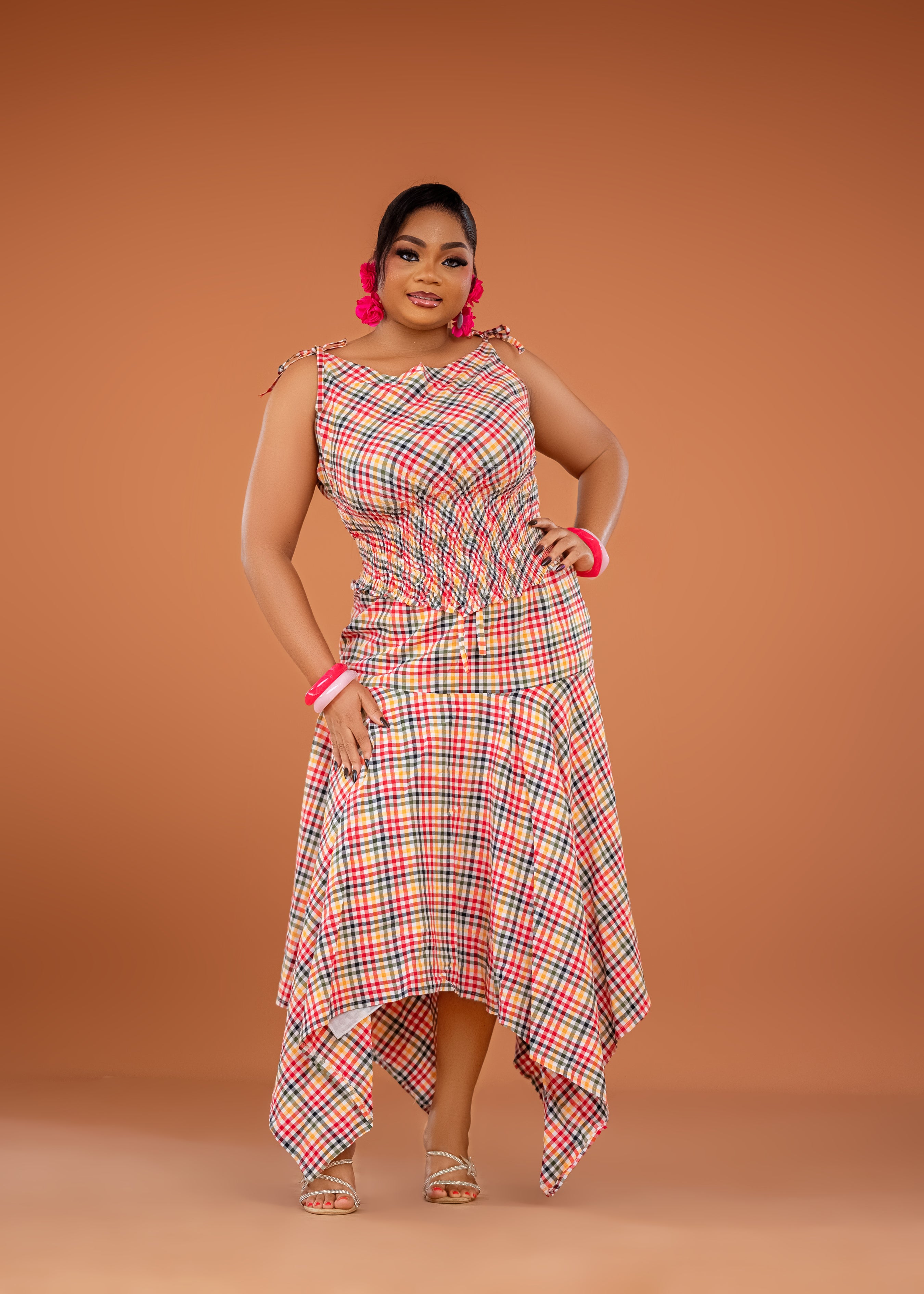 Plaid Smocked Dress