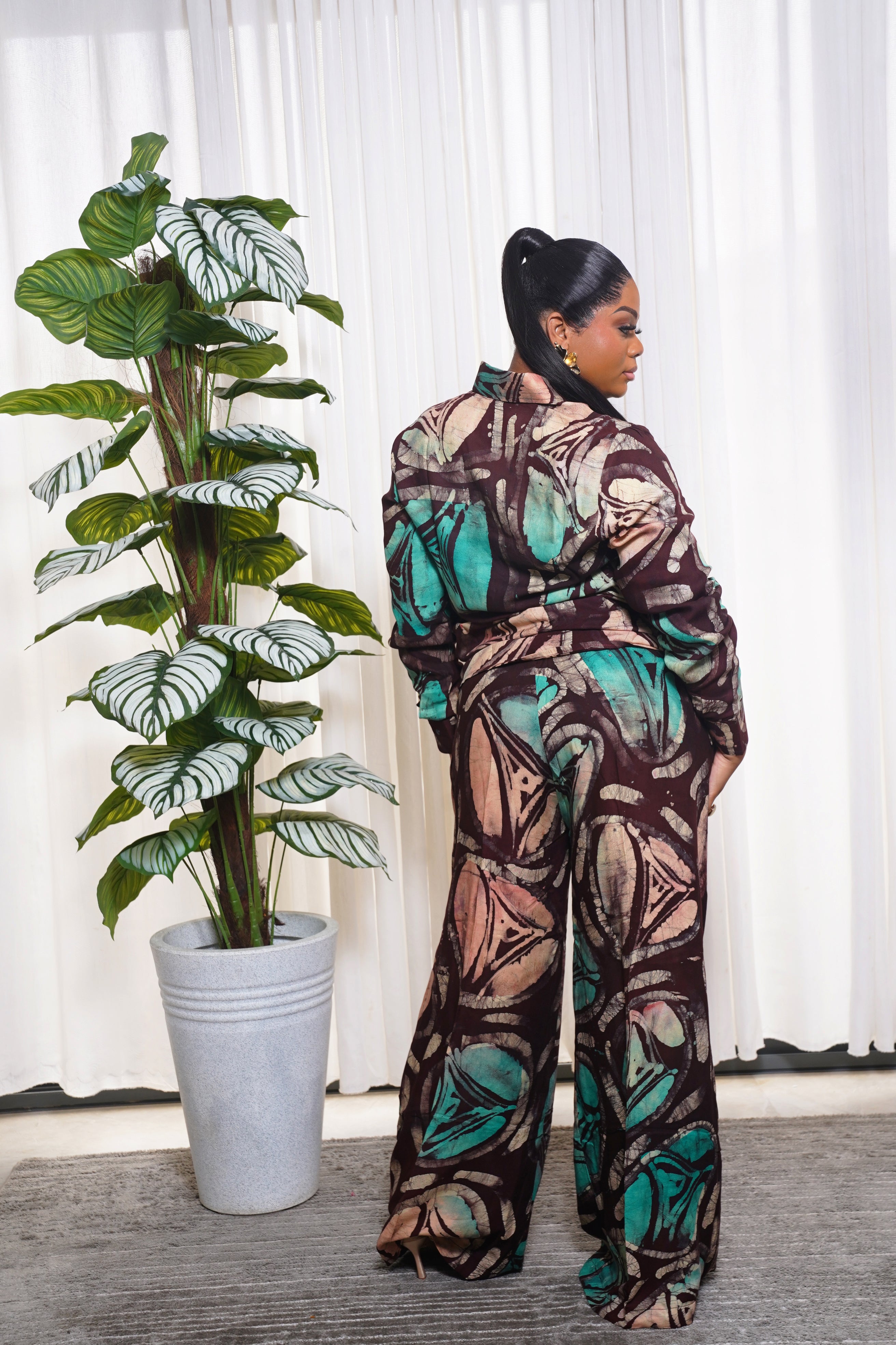 Selaro Luxury - African Two-Piece Abstract Dress